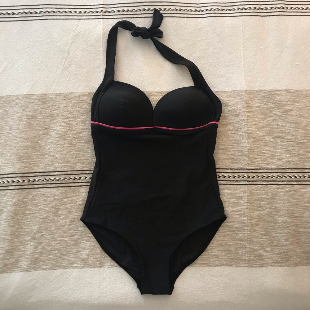 Black Halter One Piece